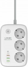 LDNIO LDNIO SEW3452 Умный сетевой фильтр Wi-Fi 3 Розетки + Type-C 20W + 3 USB QC3.0 + 2