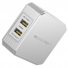 Зарядные устройства NITECORE UA42Q 2-портовый USB-адаптер Выходной ток: 5 В / 2.1A*2 9В/2 A*2 12В/1.5A*2