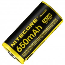 Аккумулятор NITECORE NL1665R RCR123/16340 USB Li-ion 3.7v 650mAH Аккумулятор с защитой